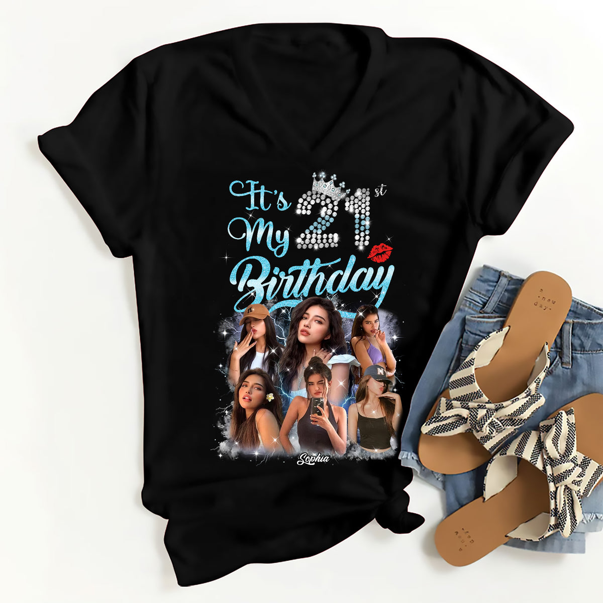 21st Birthday Shirts, Custom Birthday Shirts, Turning 21 Shirt, Gifts For Women Turning 21, 21 And Fabulous Shirt, 2003 Shirt, 21st Birthday Shirts For Her-YPT-ALK