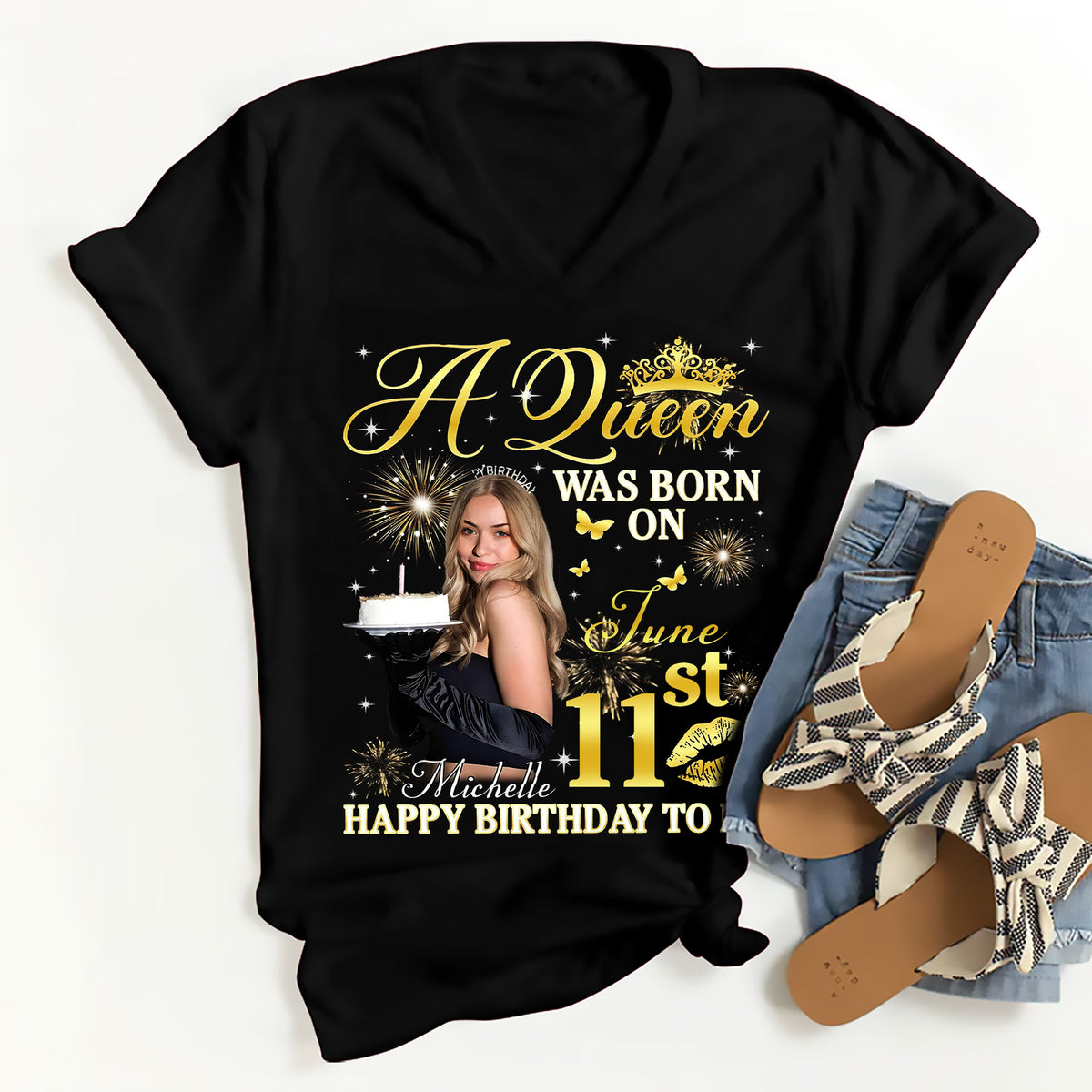 June Birthday Shirt, Custom Birthday Shirt, Queens Born In June, June Birthday Shirts For Woman, June Birthday Gifts, June Is My Birthday Month, Yep The Whole Month-YPT-ALK
