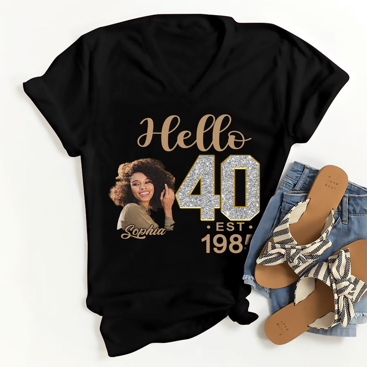 40th Birthday Shirts, Custom Birthday Shirts, Turning 40 Shirt, Gifts For Women Turning 40, 40 And Fabulous Shirt, 1985 Shirt, 40th Birthday Shirts For Her-YPT-ALK