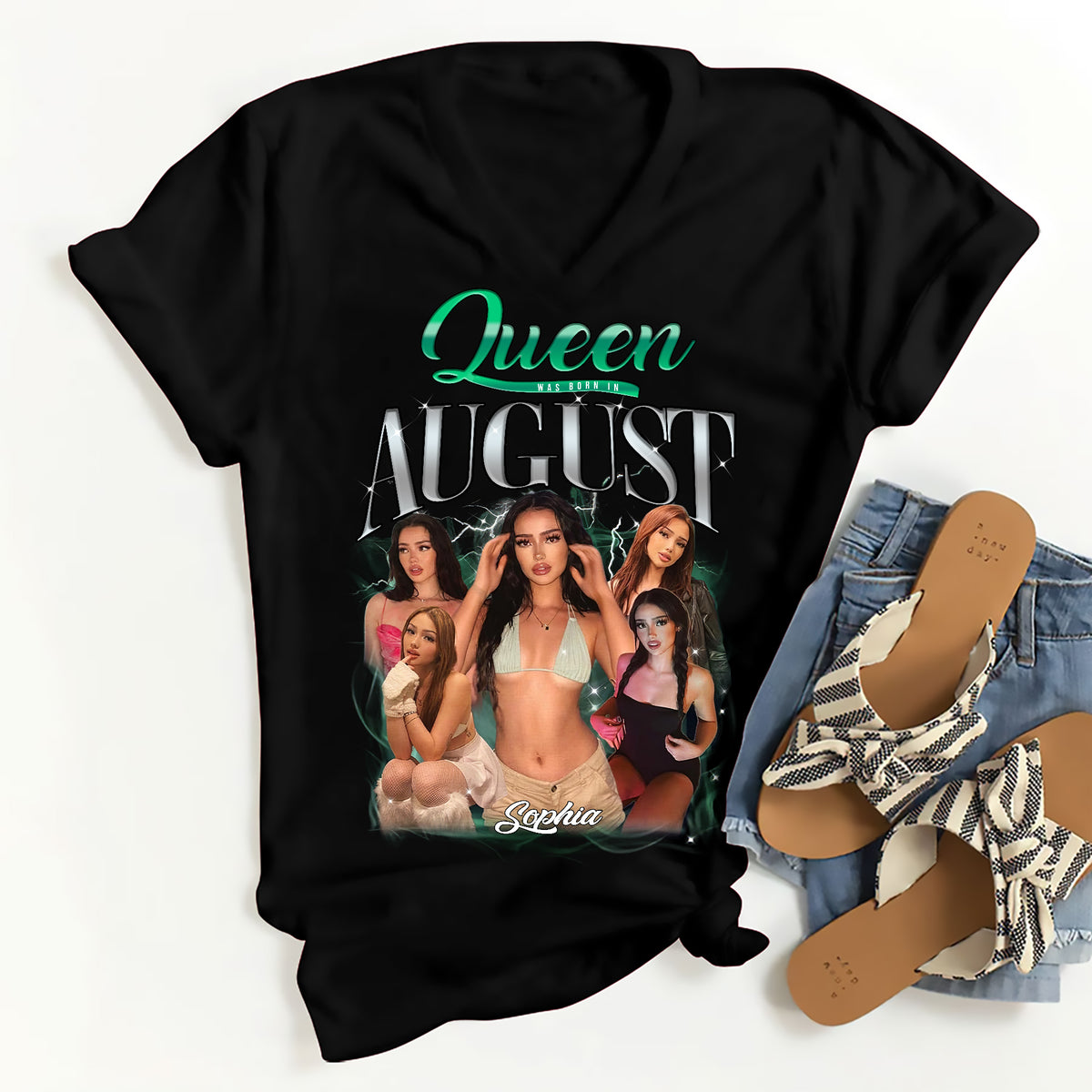 August Birthday Shirt, Custom Birthday Shirt, Queens Born In August, August Birthday Shirts For Woman, August Birthday Gifts-YPT-ALK