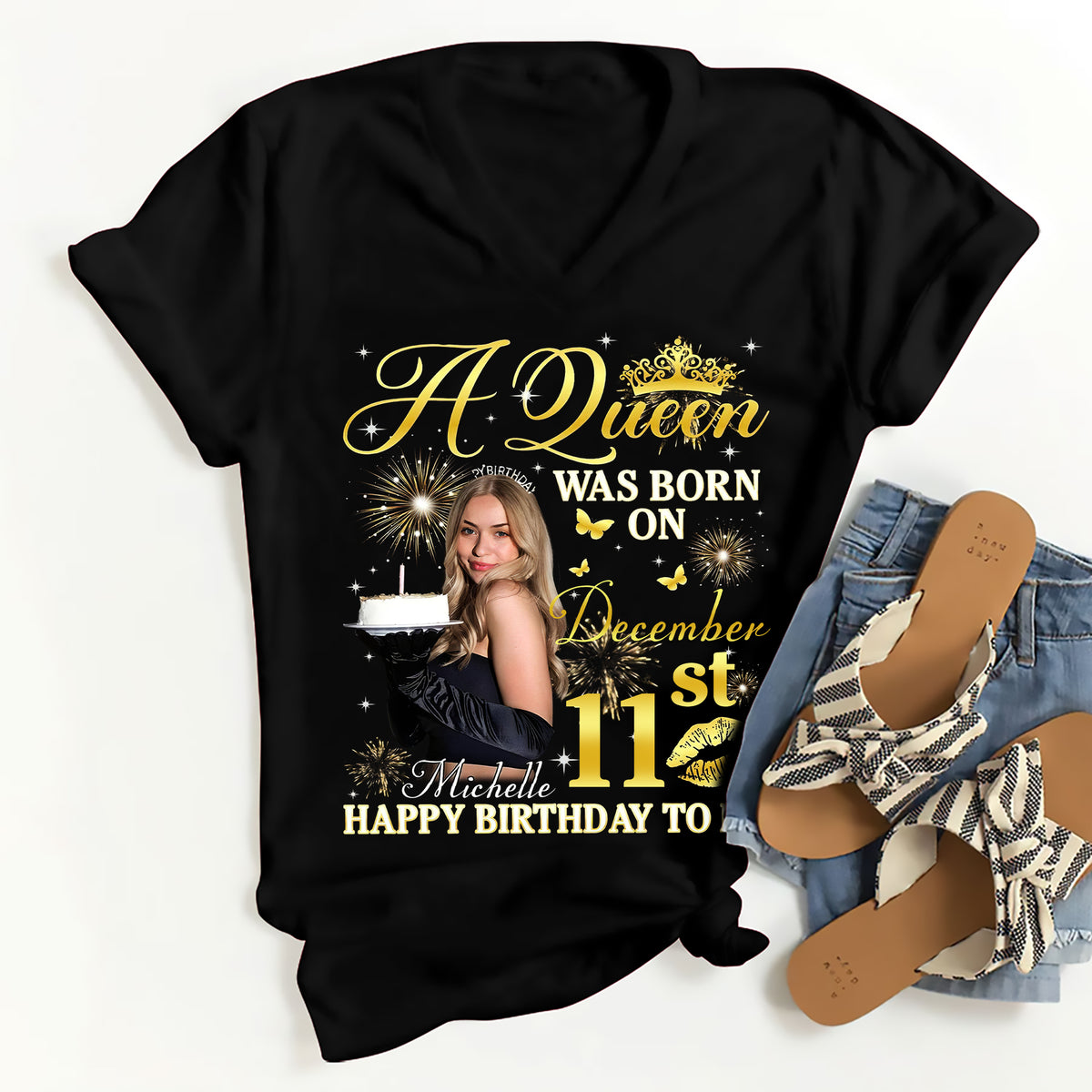 December Birthday Shirt, Custom Birthday Shirt, Queens Born In December, December Birthday Shirts For Woman, December Birthday Gifts, December Is My Birthday Month, Yep The Whole Month-YPT-ALK