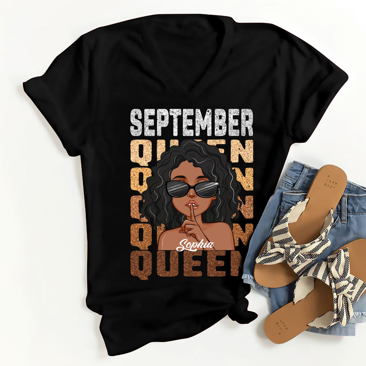September Birthday Shirt, Custom Birthday Shirt, Queens are Born In September, September Birthday Shirts For Woman, September Birthday Gifts-YPT-ALK