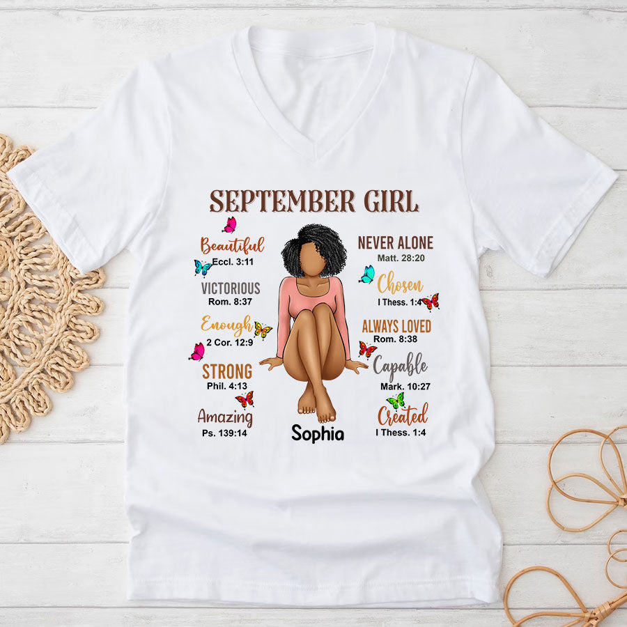 September Birthday Shirt, Custom Birthday Shirt, Queens Are Born In September Birthday Shirts For Woman