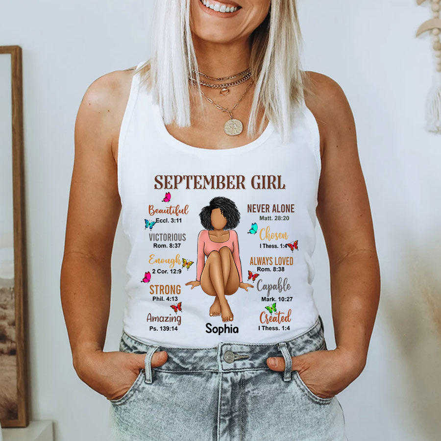 September Birthday Shirt, Custom Birthday Shirt, Queens Are Born In September Birthday Shirts For Woman
