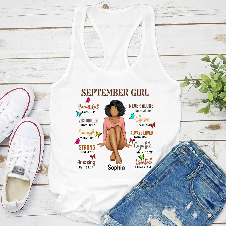 September Birthday Shirt, Custom Birthday Shirt, Queens Are Born In September Birthday Shirts For Woman