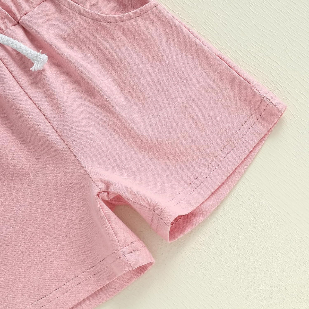 Meiweileya Toddler Baby Girl Summer Clothes Short Sleeve Funny Letters&amp;Bow Tshirt Tops Solid Shorts Set Father&#39;s Day Outfit