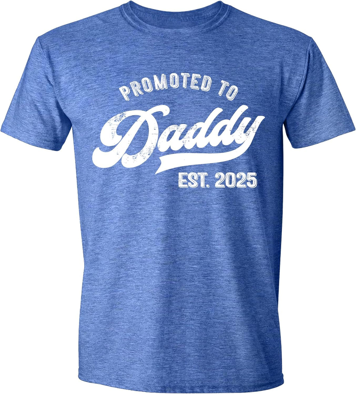 Promoted to Daddy 2025 T-Shirt Funny Humor New Dad Baby Family First Time Fathers Day Shirt