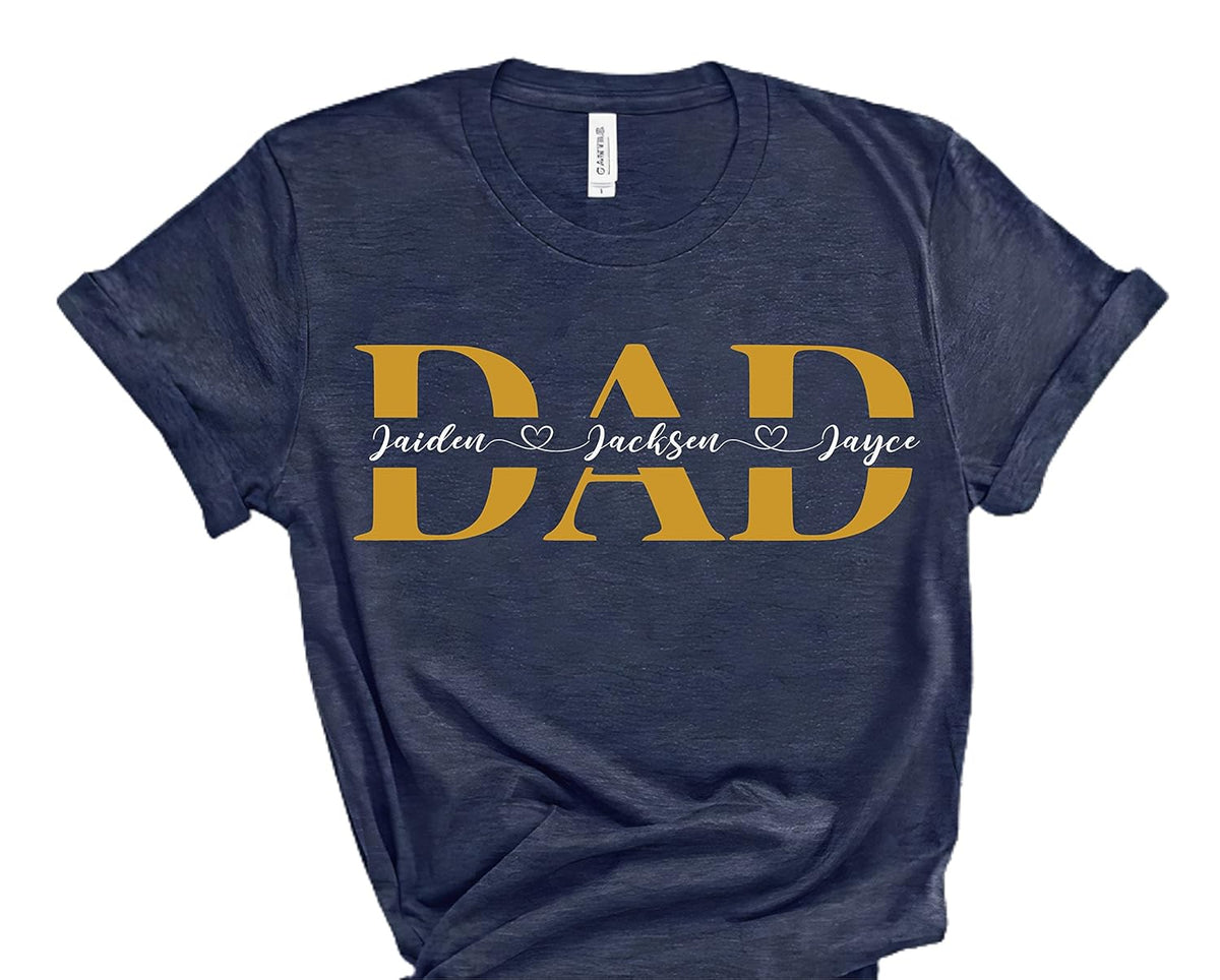 Personalized Dad and Kids Names Shirt for Father, Fathers Day Tee for Dad, Favorite Dad Shirts, Fathers Day T Shirt, Dad T-shirt, Matching Family Shirt, Favorite Tees, Gift for Father