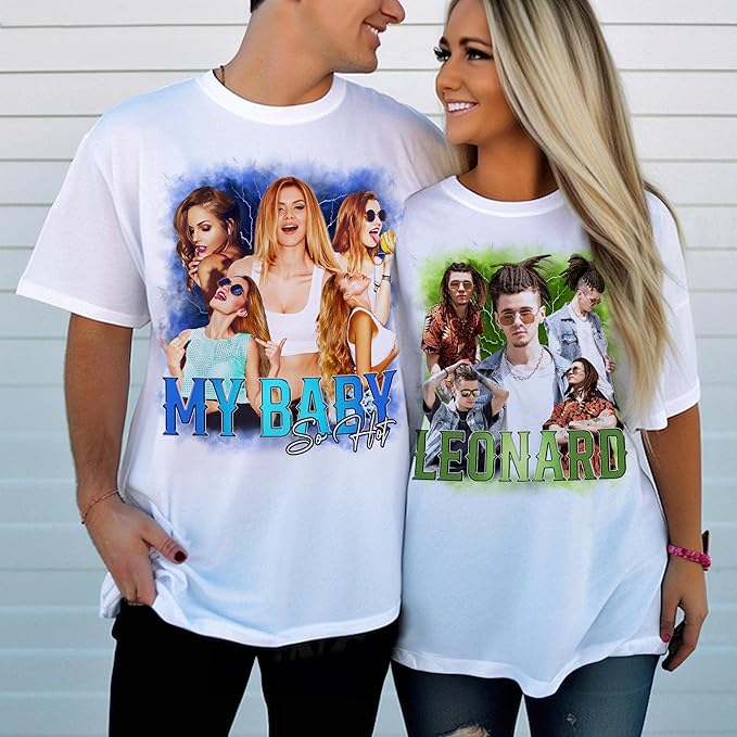 Custom Image T Shirt, Custom Picture T Shirts, Valentines Gifts For Men, Shirt Valentine, T Shirt Printing, Birth Shirt, Gifts For BF