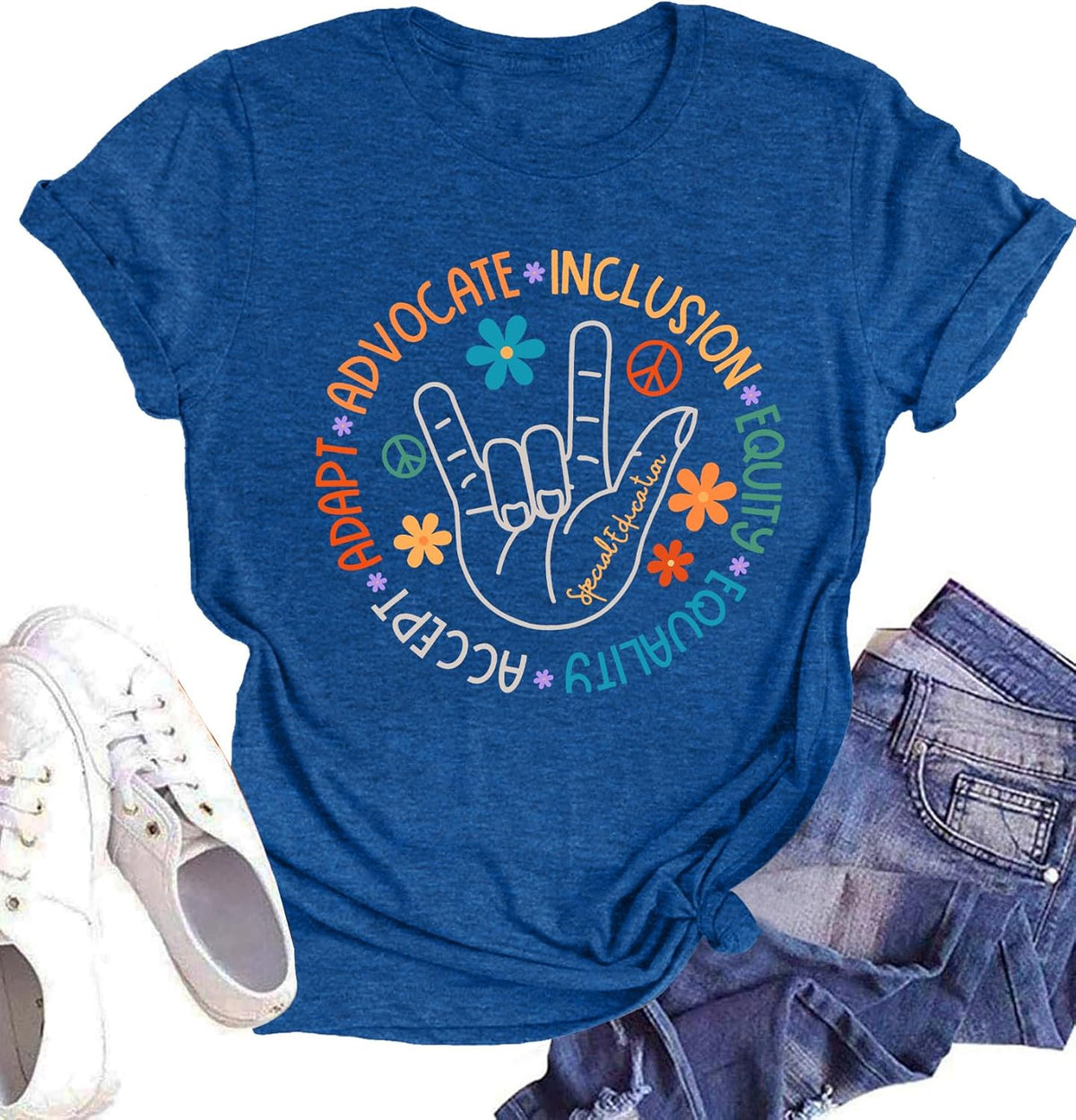 Special Education Teacher Shirts for Women SPED Teachers Graphic T-Shirts Teaching Life Gift Short Sleeve Tee Tops