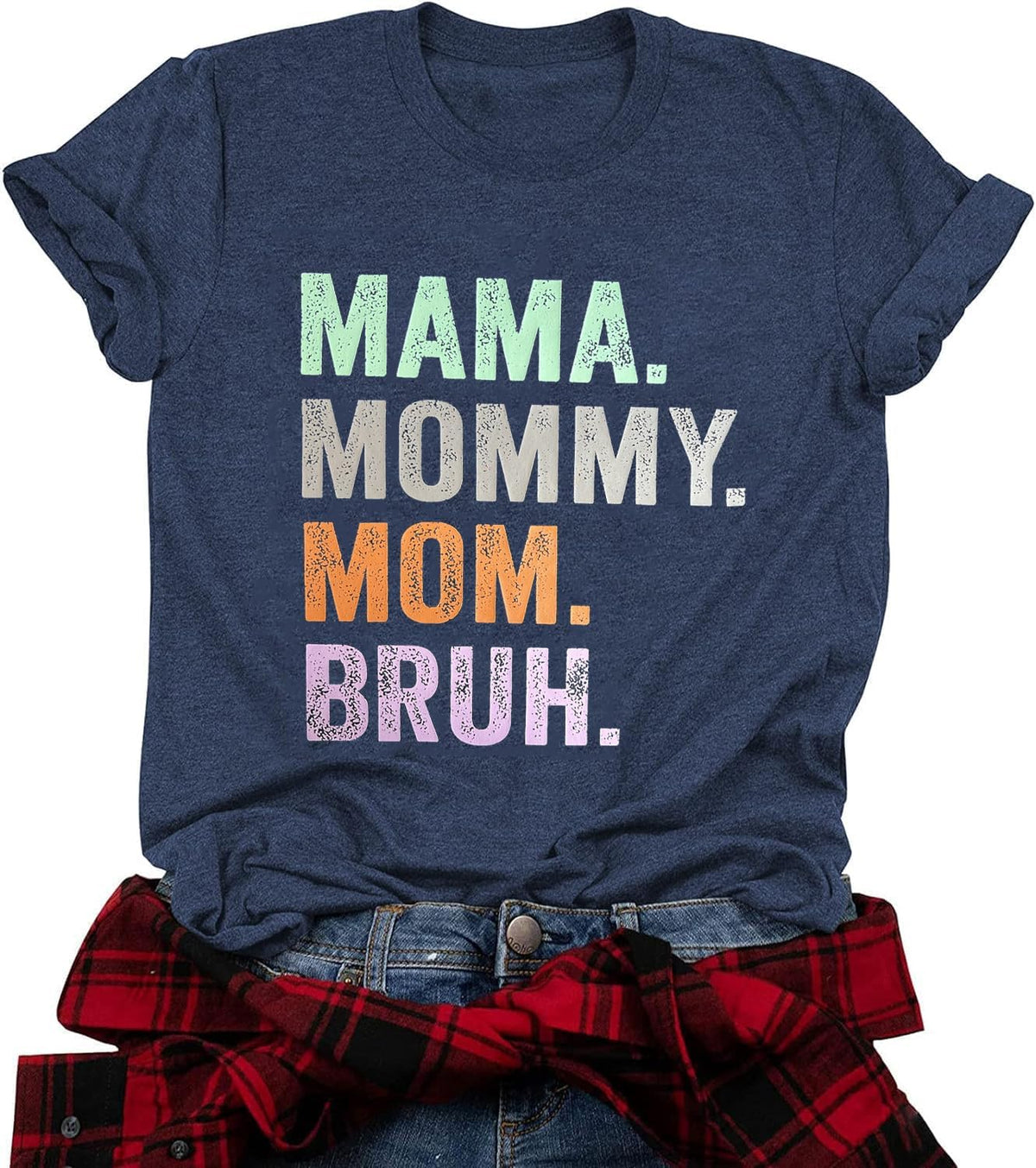 Mama Mommy Mom Bruh Shirt Women Mama Tshirt Mother&#39;day Gift Shirts Funny Short Sleeve Tee Tops Mother Shirt