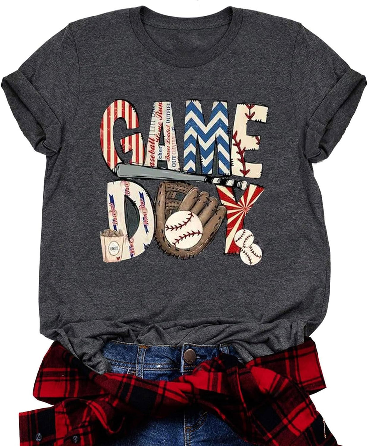 Mama Shirt Women Funny Letters Print Mother&#39;s Day Graphic Tees in My Mama Era Shirt Mom Life Casual T-Shirt Tops