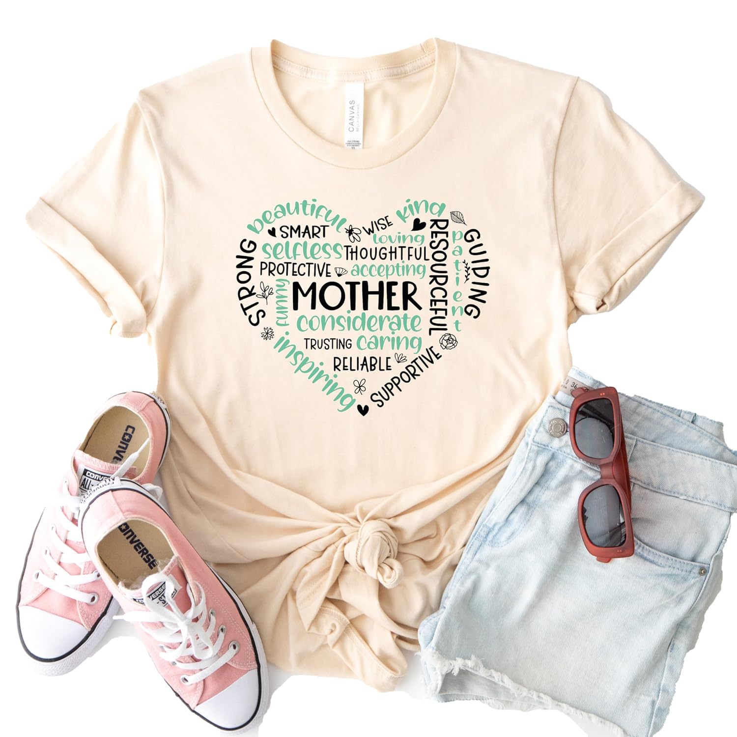 Mother Heart Shirt, Mothers Day Shirt, Gift For Mom, Mom Shirt, Mama Shirt, Mom Life Shirt, Heart Shirt, Gift For Her, Mother word cloud Tee Mother Shirt