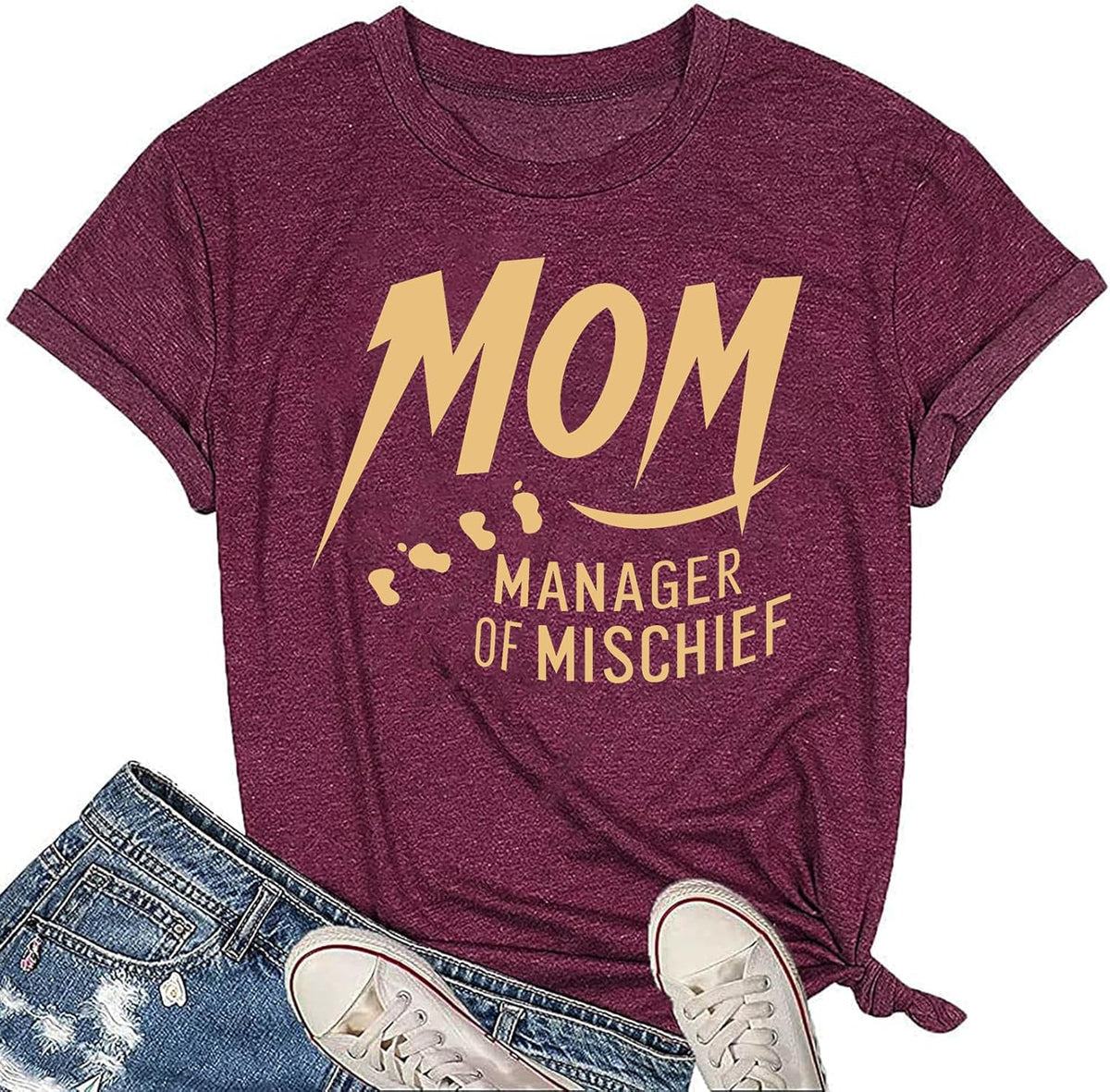 Funny Mom Shirt Women Mom Manager Shirt Magical Mama Shirt Mothers Day Short Sleeve Tee Tops