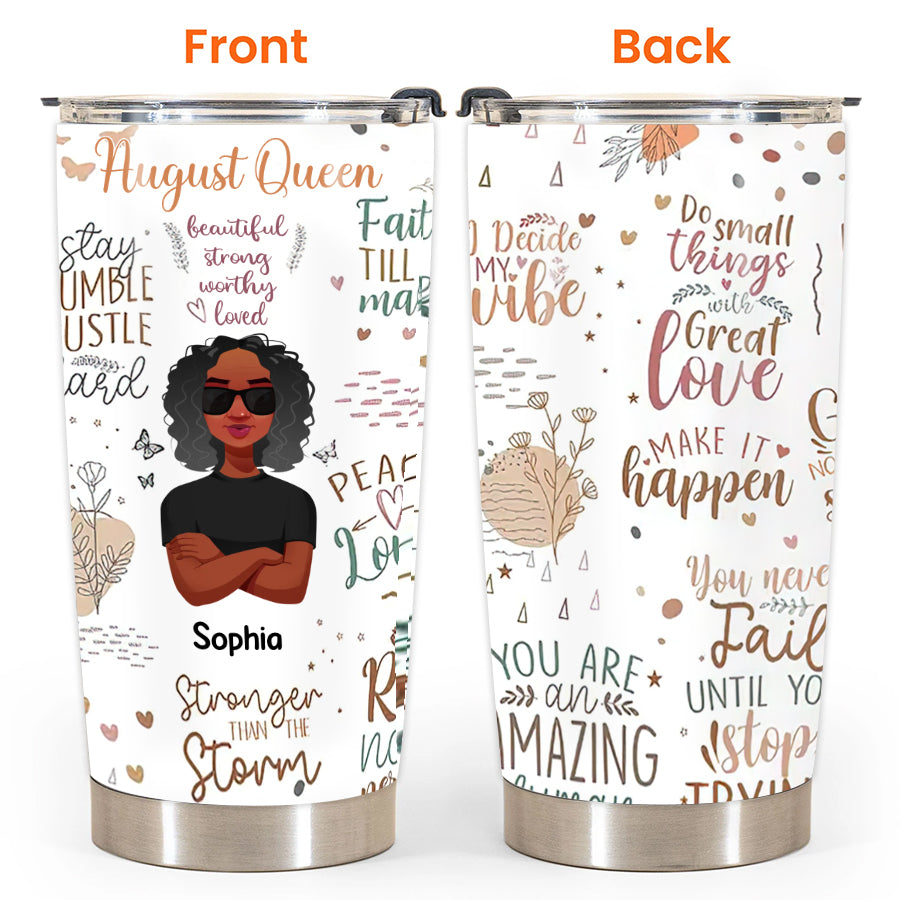 Personalized Tumblers, Birthday Tumbler, Birthdays In August, August Birthday Gifts For Her