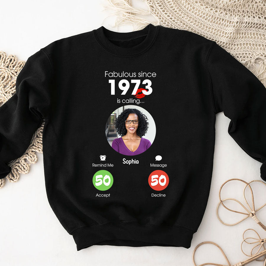 50th birthday shirts for her, Personalised 50th birthday gifts, 1973 t shirt, 50 and fabulous shirt, 50th birthday shirt ideas, gift ideas 50th birthday woman