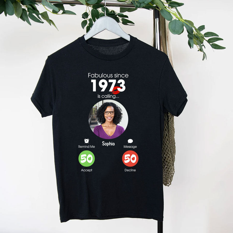 50th birthday shirts for her, Personalised 50th birthday gifts, 1973 t shirt, 50 and fabulous shirt, 50th birthday shirt ideas, gift ideas 50th birthday woman