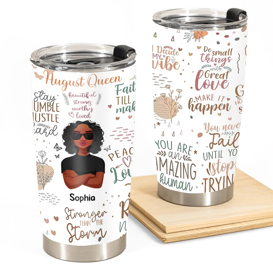 Personalized Tumblers, Birthday Tumbler, Birthdays In August, August Birthday Gifts For Her