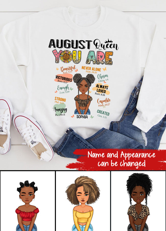 August Birthday Shirt, Custom Birthday Shirt, Queens Are Born In August, August Birthday Shirts For Woman, August Birthday Gifts
