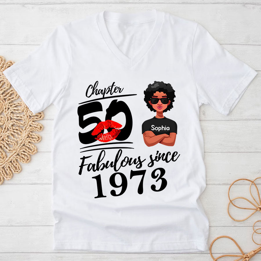 50th Birthday Shirts For Her, Personalised 50th Birthday Gifts, 1973 T Shirt, 50 And Fabulous Shirt, 50th Birthday Shirt Ideas, Gift Ideas 50th Birthday Woman