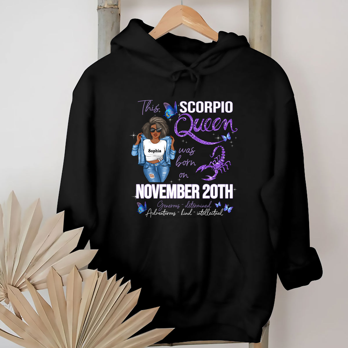 Personalized Scorpio shirt, Scorpio Birthday T Shirt, customize birthday shirt for woman, Scorpio t shirts for ladies, Scorpio queen t shirt, Scorpio Queen Birthday shirt-YPT-ALK