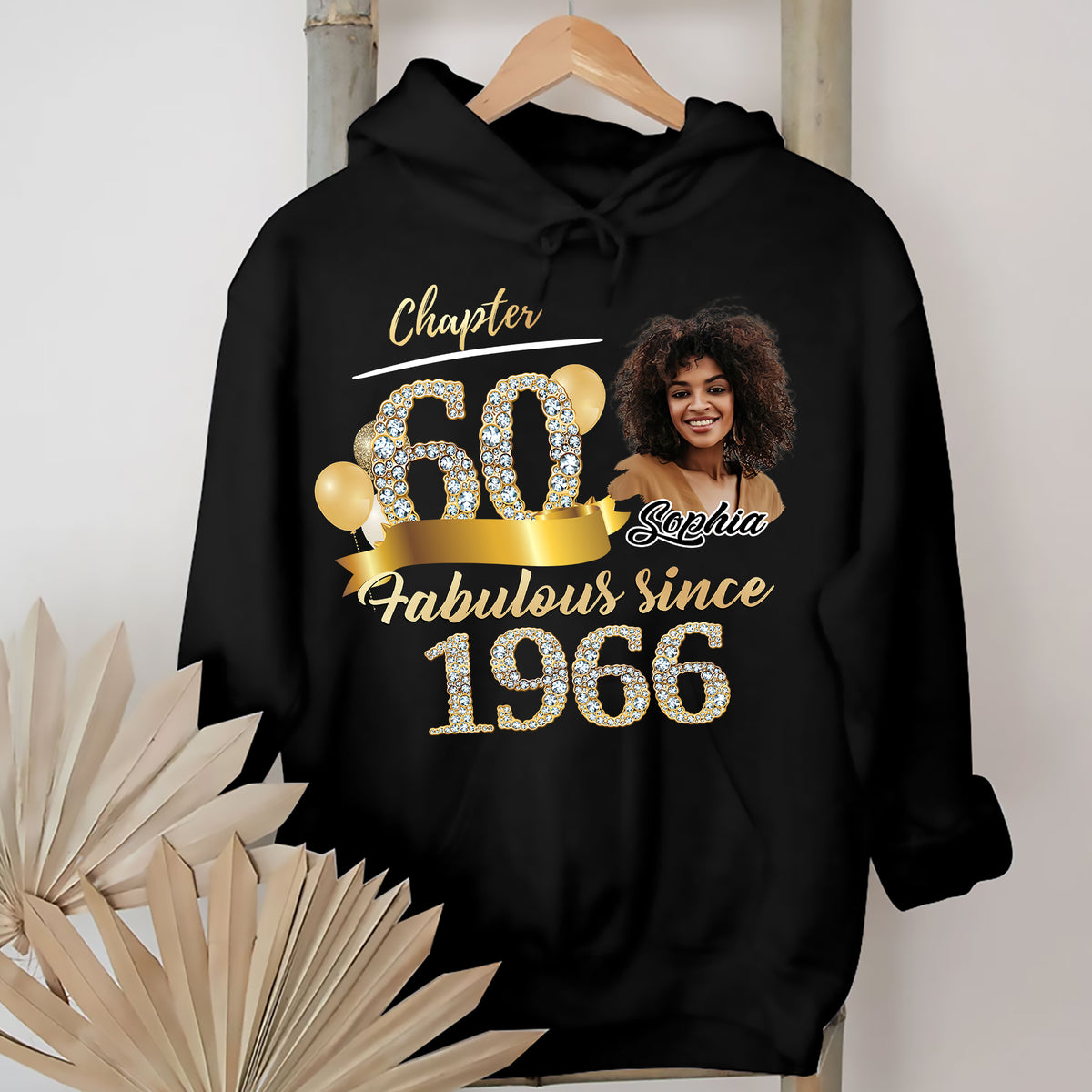 Custom Face Photo 60's Birthday Shirt, Fabulous Since 1966 60th Birthday Unique T Shirt For Woman, Custom Birthday Shirt, Her Gifts For 60 Years Old , Turning 60 Birthday Cotton Shirt-YPT-ALK