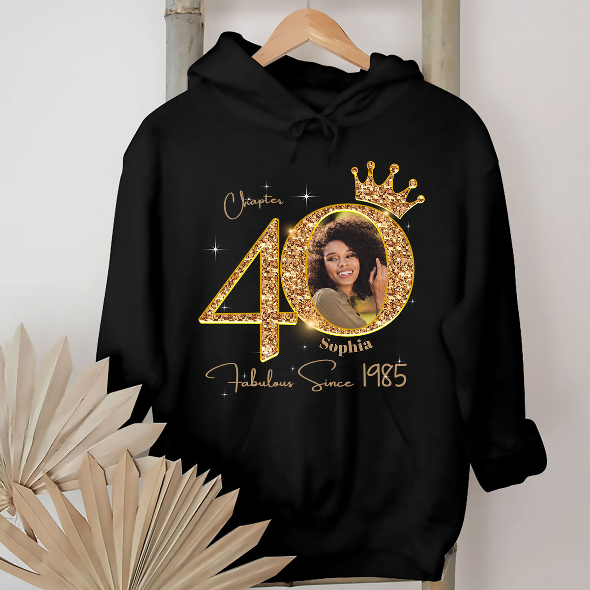 Chapter 40, Fabulous Since 1985 40th Birthday Unique T Shirt For Woman, Custom Photo Birthday Shirt, Her Gifts For 40 Years Old , Turning 40 Birthday Cotton Shirt-YPT-ALK