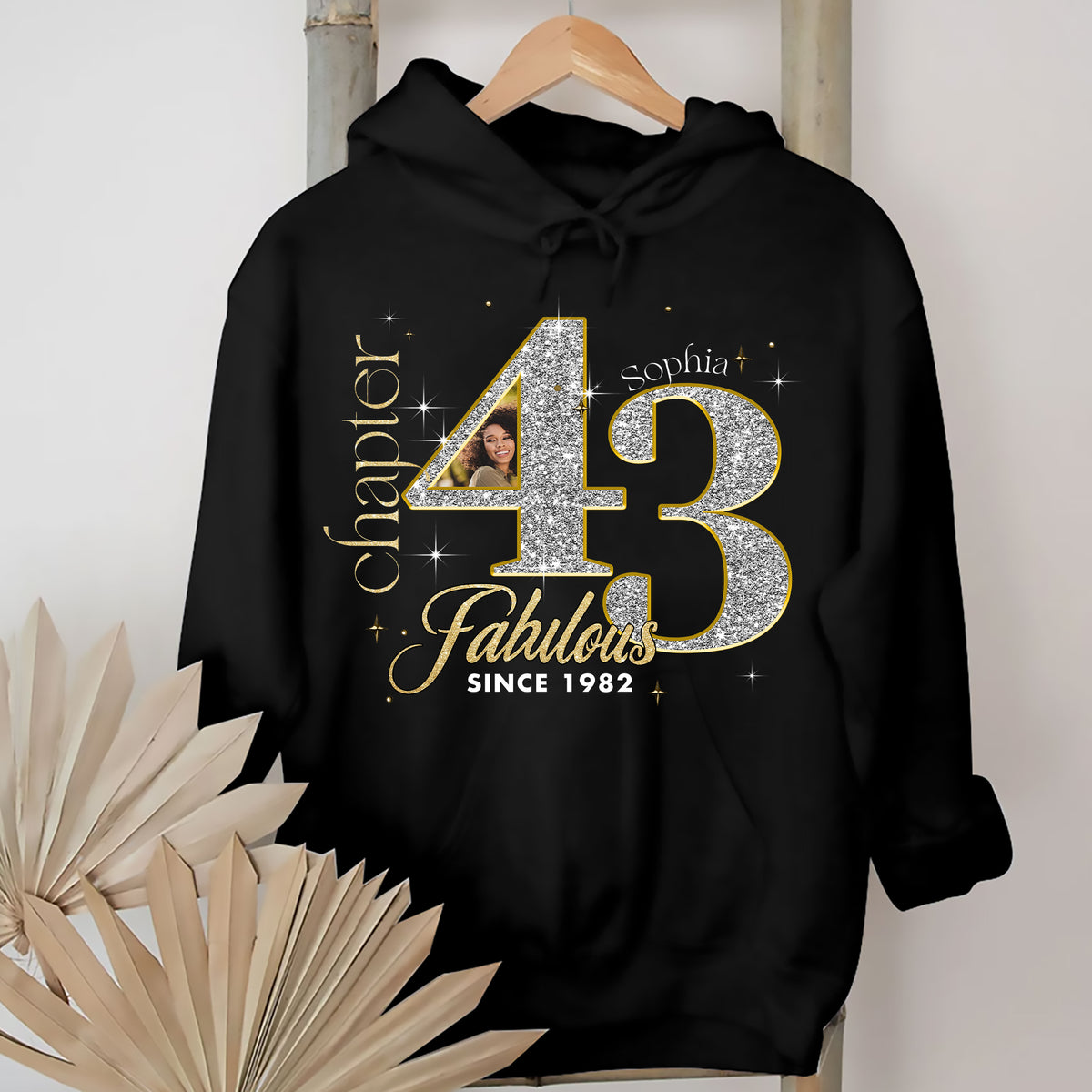 Custom Face Photo 43&#39;s Birthday Shirt, Fabulous Since 1982 43rd Birthday Unique T Shirt For Woman, Custom Birthday Shirt, Her Gifts For 43 Years Old , Turning 43 Birthday Cotton Shirt-YPT-ALK