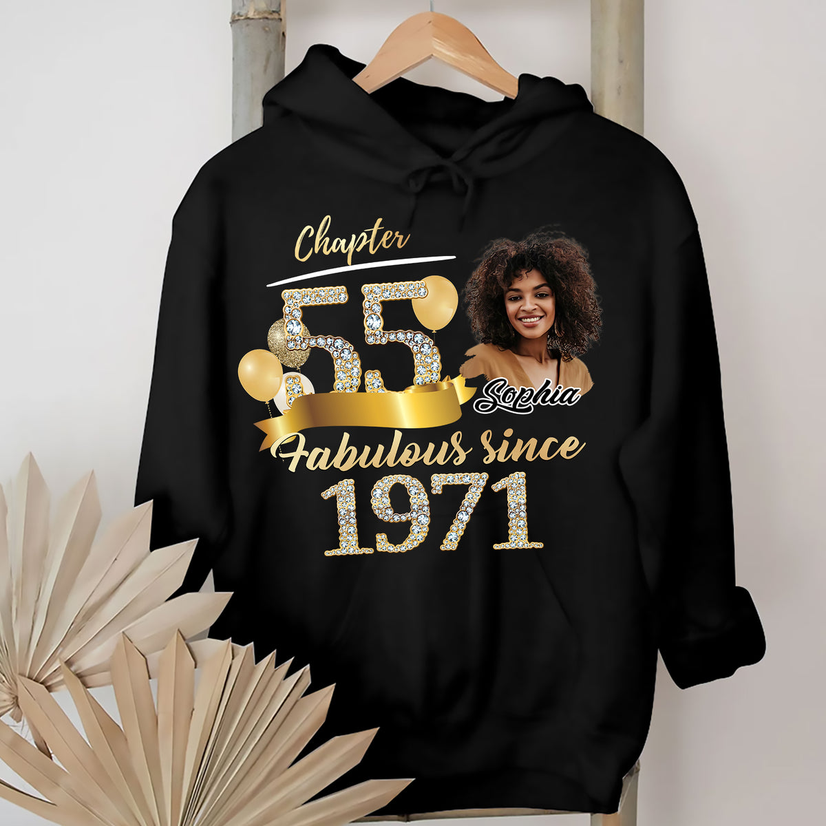 Custom Face Photo 55's Birthday Shirt, Fabulous Since 1971 55th Birthday Unique T Shirt For Woman, Custom Birthday Shirt, Her Gifts For 55 Years Old , Turning 55 Birthday Cotton Shirt-YPT-ALK