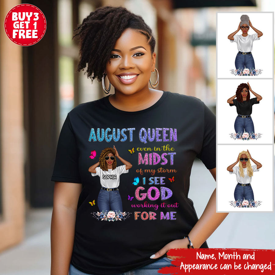 August Birthday Shirt, Custom Birthday Shirt, Queen Was Born In August, August Birthday Shirts For Woman, August Birthday Gifts