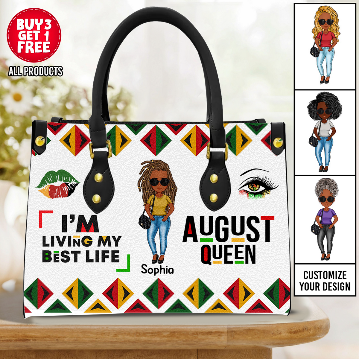 Personalized Leather Bag - August Birthday Gifts For August Queens, Queen Was Born In August