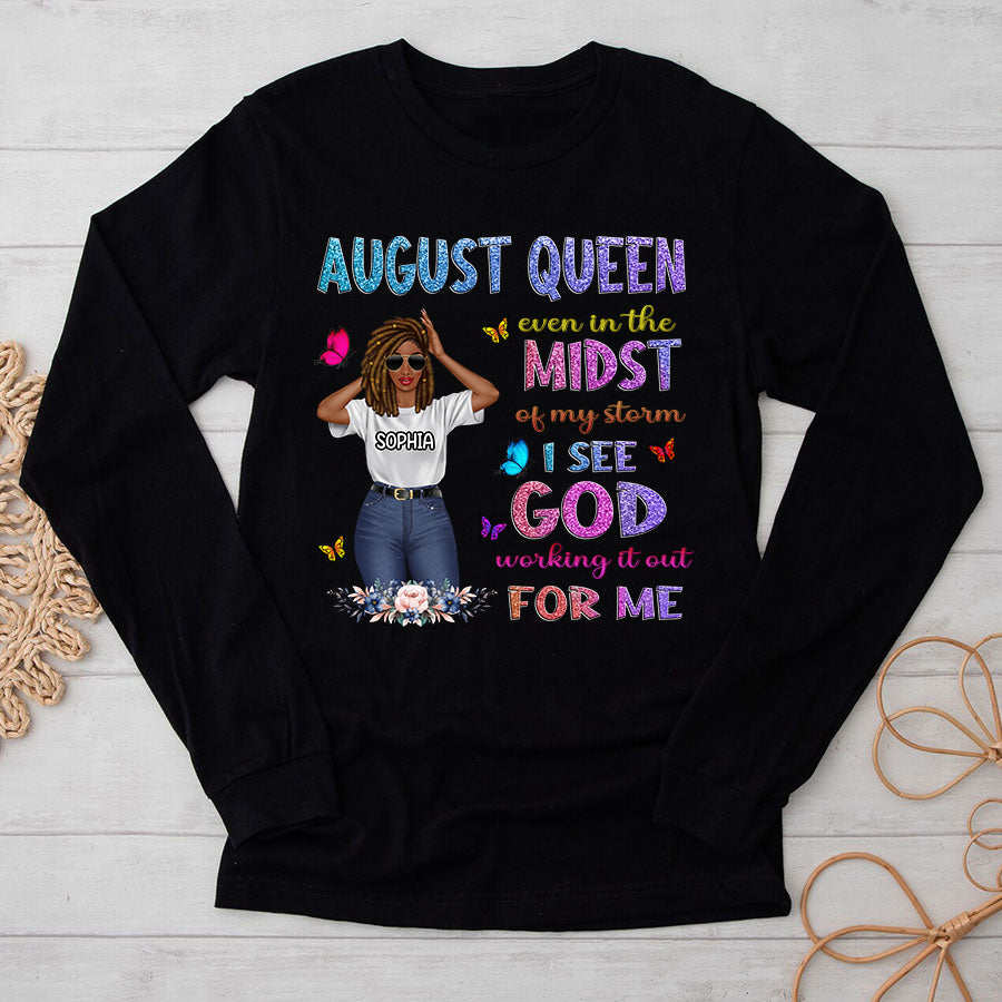 August Birthday Shirt, Custom Birthday Shirt, Queen Was Born In August, August Birthday Shirts For Woman, August Birthday Gifts