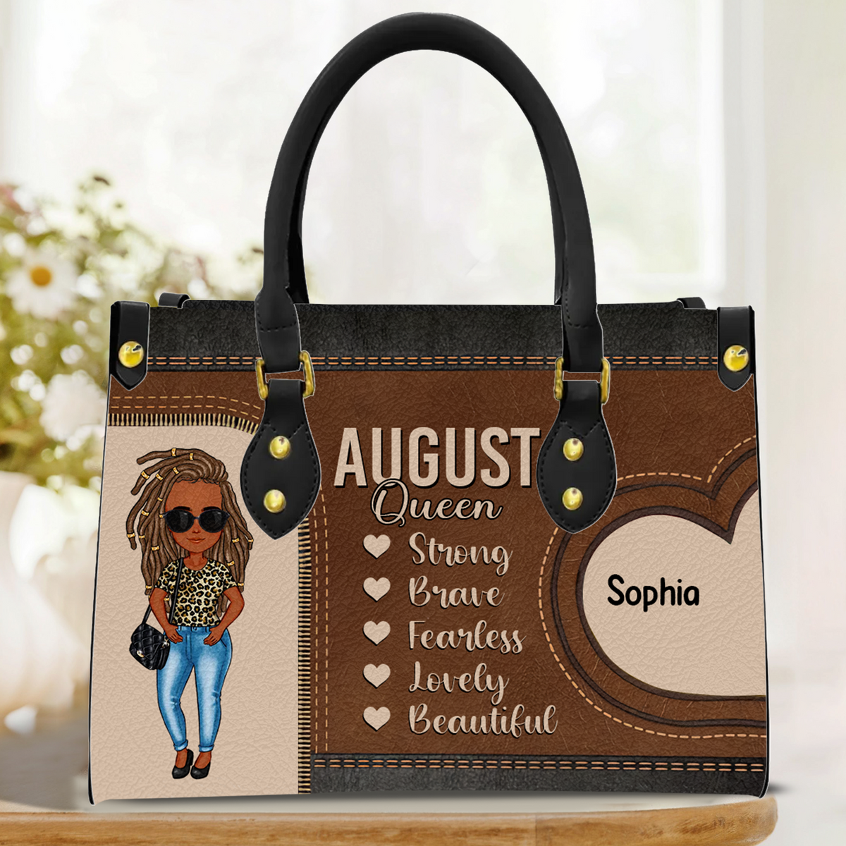 Personalized Leather Bag - August Birthday Gifts For August Queens, Queen Was Born In August
