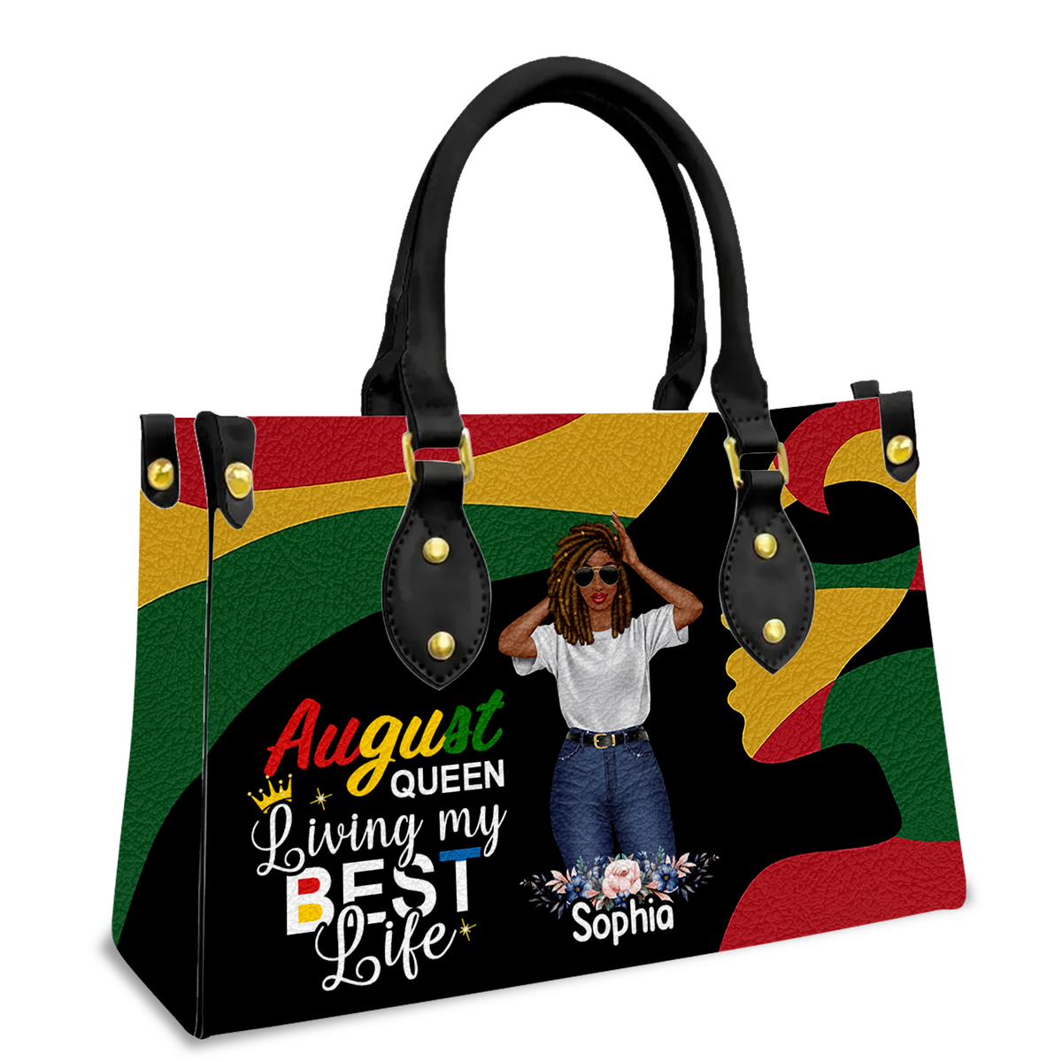 Personalized Leather Bag - August birthday gifts for August Queens, Living my best life