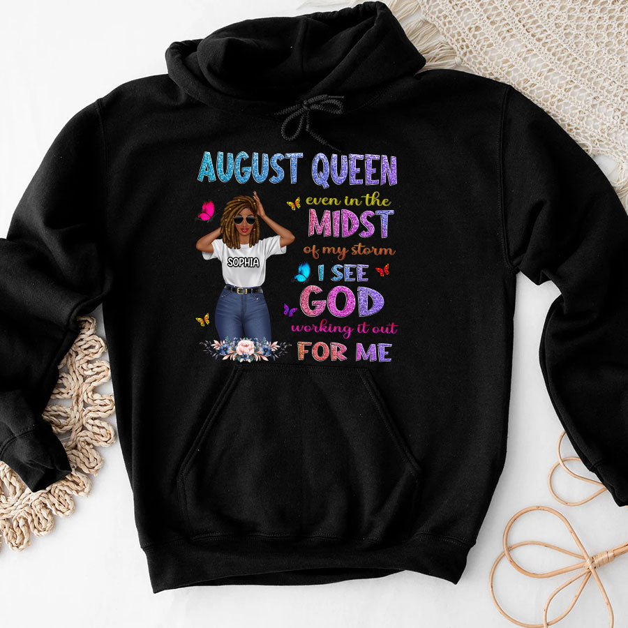 August Birthday Shirt, Custom Birthday Shirt, Queen Was Born In August, August Birthday Shirts For Woman, August Birthday Gifts