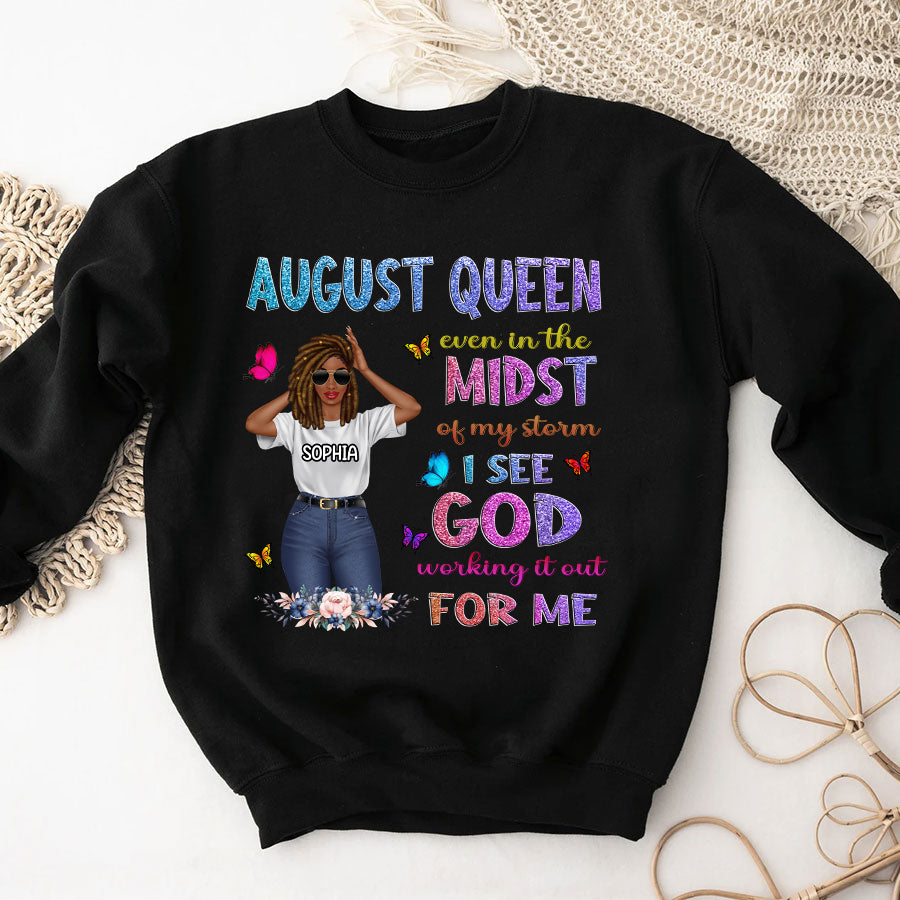 August Birthday Shirt, Custom Birthday Shirt, Queen Was Born In August, August Birthday Shirts For Woman, August Birthday Gifts