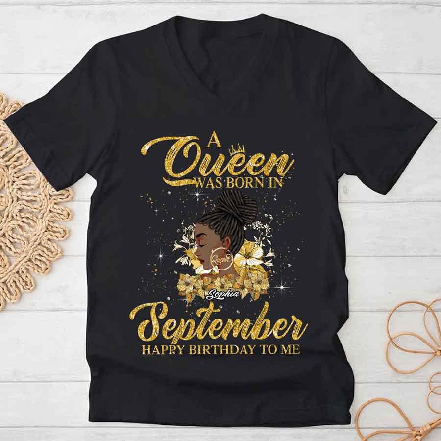 September Birthday Shirt, Custom Birthday Shirt, Queens are Born In September, September Birthday Shirts For Woman, September Birthday Gifts-YPT-HCT