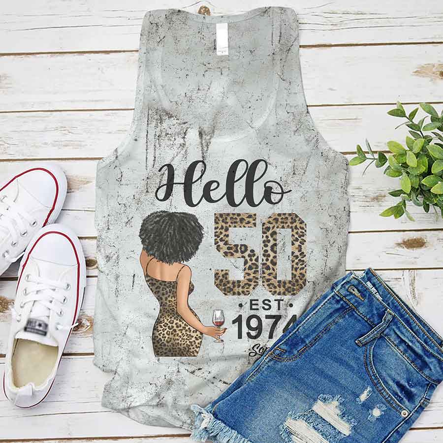 50th Birthday Shirts, Custom Birthday Shirts, Turning 50 Shirt, Gifts For Women Turning 50, 50 And Fabulous Shirt, 1974 Shirt, 50th Birthday Shirts For Her-YPT-HCT