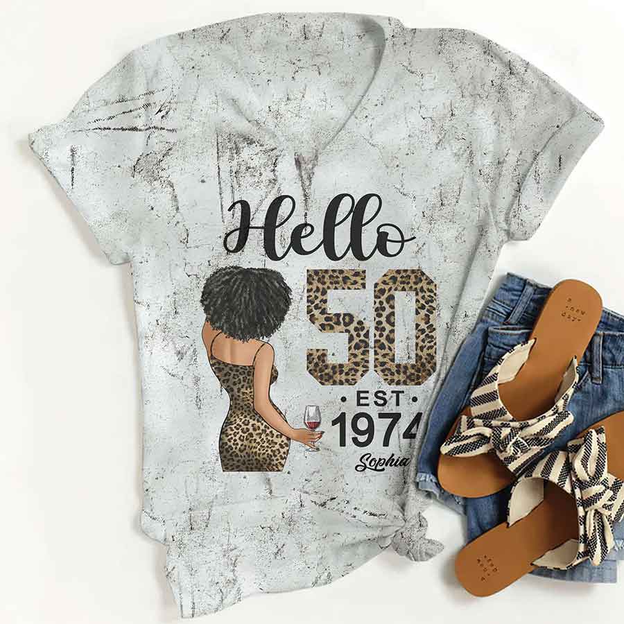 50th Birthday Shirts, Custom Birthday Shirts, Turning 50 Shirt, Gifts For Women Turning 50, 50 And Fabulous Shirt, 1974 Shirt, 50th Birthday Shirts For Her-YPT-HCT