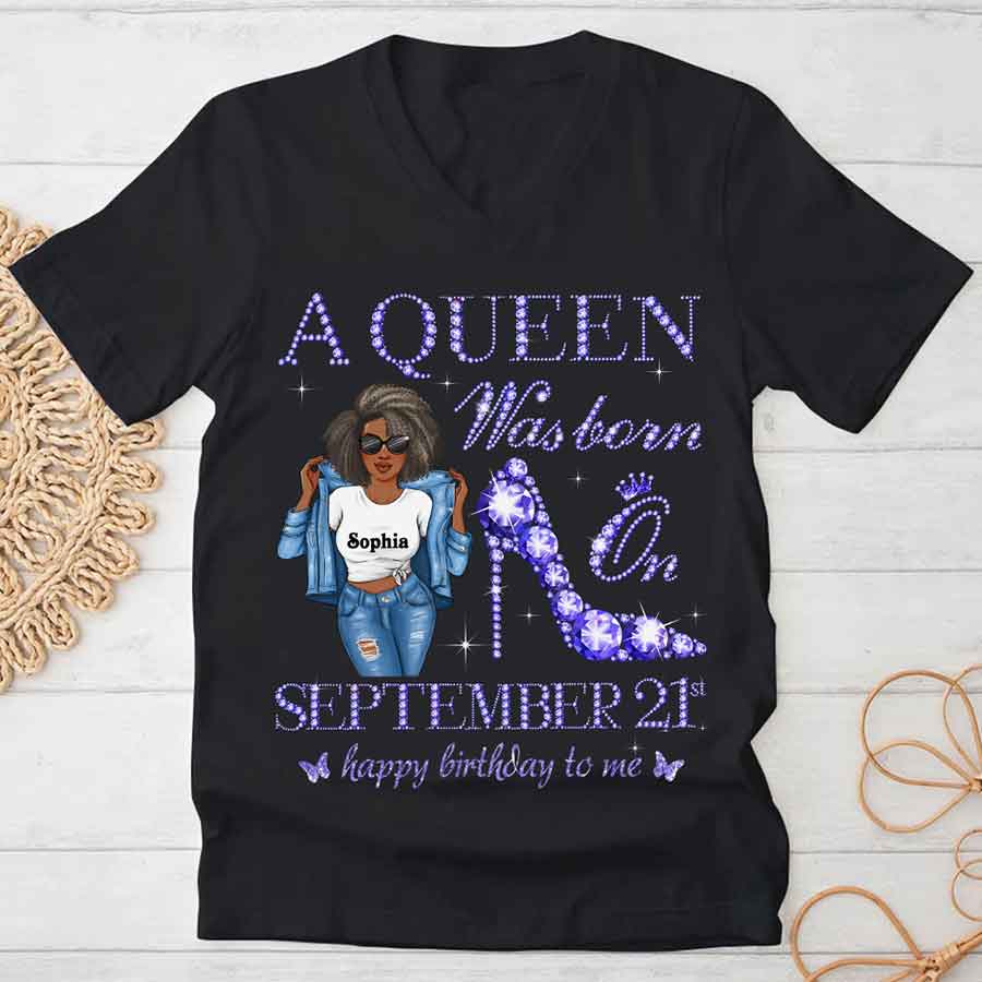 September Birthday Shirt, Custom Birthday Shirt, Queens are Born In September, September Birthday Shirts For Woman, September Birthday Gifts-YPT-HCT