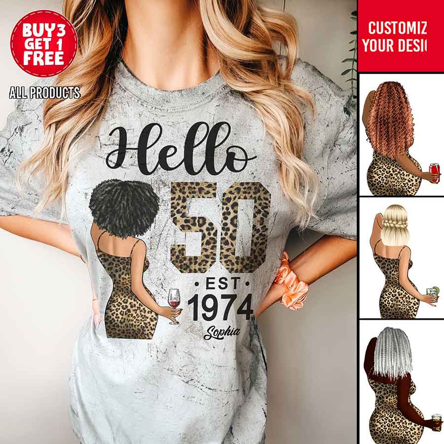 50th Birthday Shirts, Custom Birthday Shirts, Turning 50 Shirt, Gifts For Women Turning 50, 50 And Fabulous Shirt, 1974 Shirt, 50th Birthday Shirts For Her-YPT-HCT