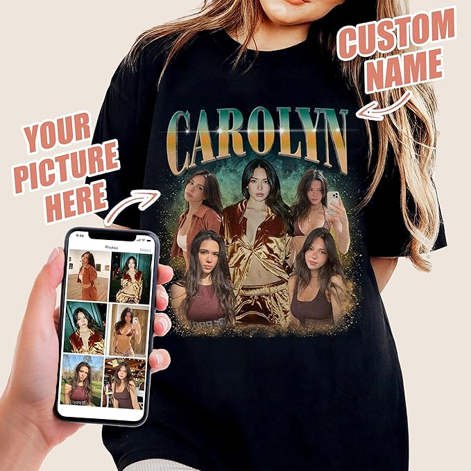 Custom Picture T Shirts, Custom T Shirts With Photo, Valentines Gifts For Her, Shirt For Valentine&#39;s Day, Custom Print Tees, Birth Shirt, Presents For Friends