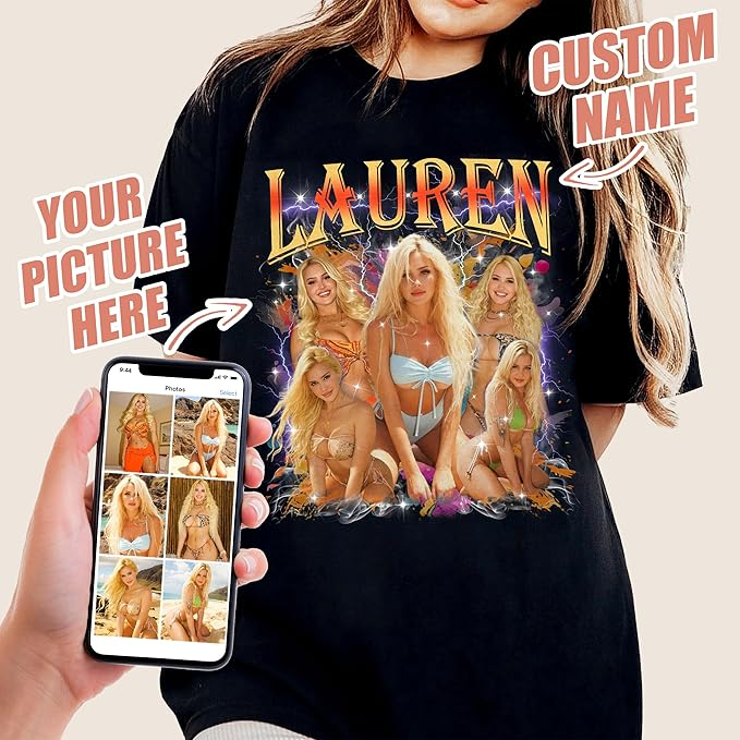 Personalized T Shirts With Pictures, Custom Picture T Shirts, Valentines Gifts For Men, Valentines Day Shirts, Customized Tee Shirts, Birth Shirt, Gifts For GF