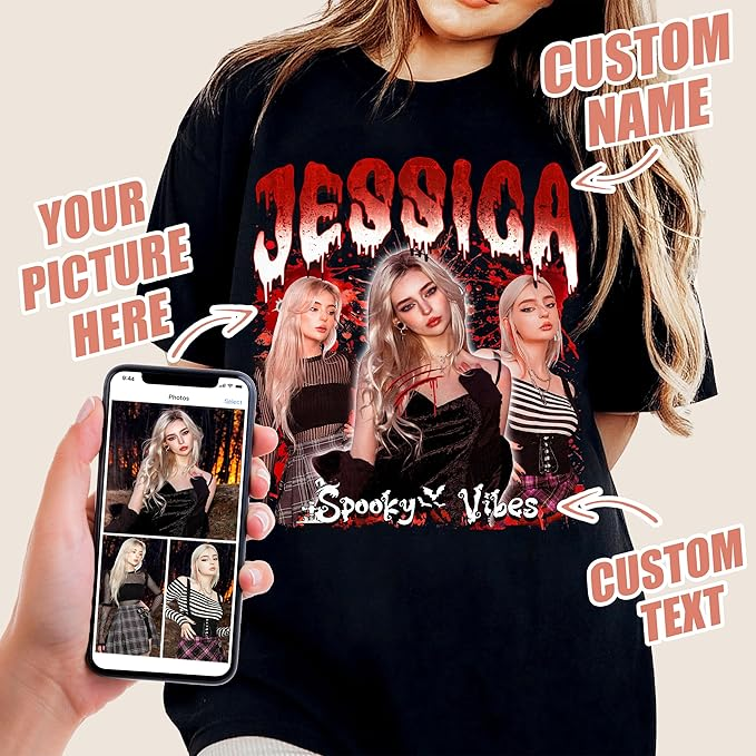 Personalized Photo T Shirts, Custom Picture T Shirts, Valentines Day Shirts, Customized Tee Shirts, Birthday Gifts, Presents For Your Girlfriend