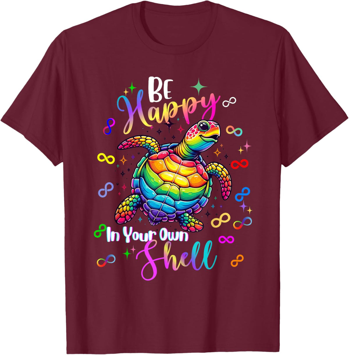 Rainbow Turtle Be Happy In Your Own Shell Autism Awareness