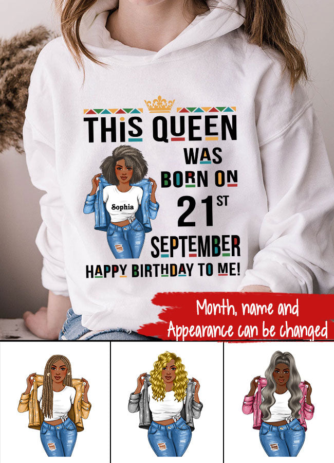 September Birthday Shirt, Custom Birthday Shirt, Queens Are Born In September Birthday Shirts For Woman