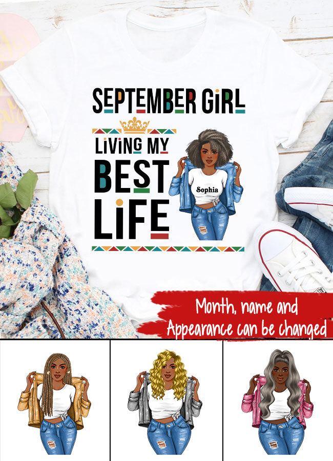 September Birthday Shirt, Custom Birthday Shirt, Queens Are Born In September, September Birthday Shirts For Woman, September Birthday Gifts