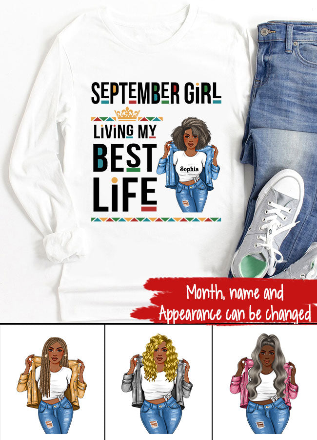 September Birthday Shirt, Custom Birthday Shirt, Queens Are Born In September, September Birthday Shirts For Woman, September Birthday Gifts