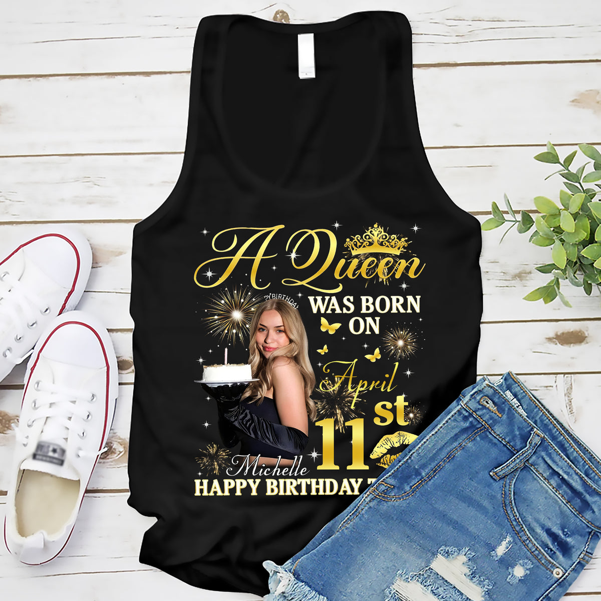 April Birthday Shirt, Custom Birthday Shirt, Queens Born In April, April Birthday Shirts For Woman, April Birthday Gifts, April Is My Birthday Month, Yep The Whole Month-YPT-ALK