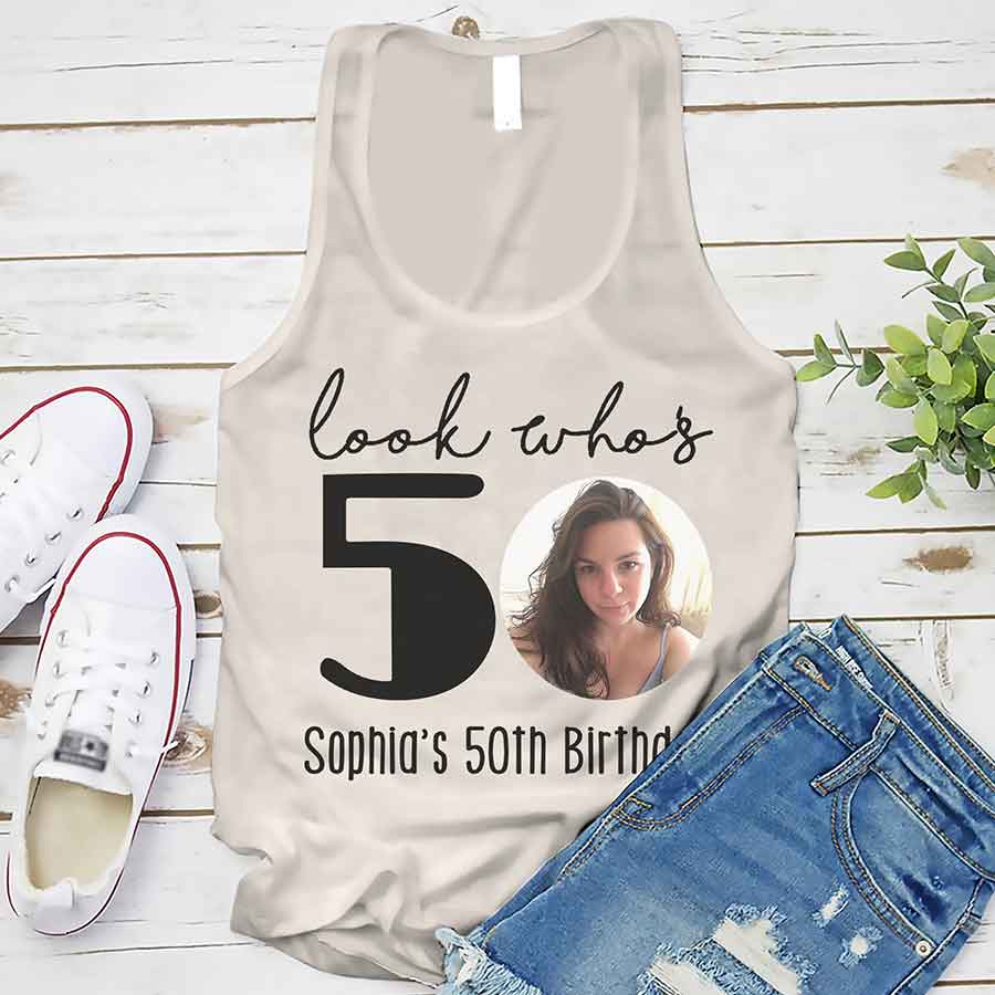 50th Birthday Shirts, Custom Birthday Shirts, Turning 50 Shirt, Gifts For Women Turning 50, 50 And Fabulous Shirt, 50th Birthday Shirts For Her-YPT-ALK